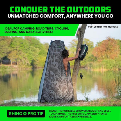 Rhino USA 5 Gal / 20L Portable Solar Camp Shower
