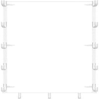 Guru Yoga Mat Holder Wall Mount with 3 Hooks for Hanging Yoga Strap, Resistance Bands, 5-Sectional Metal