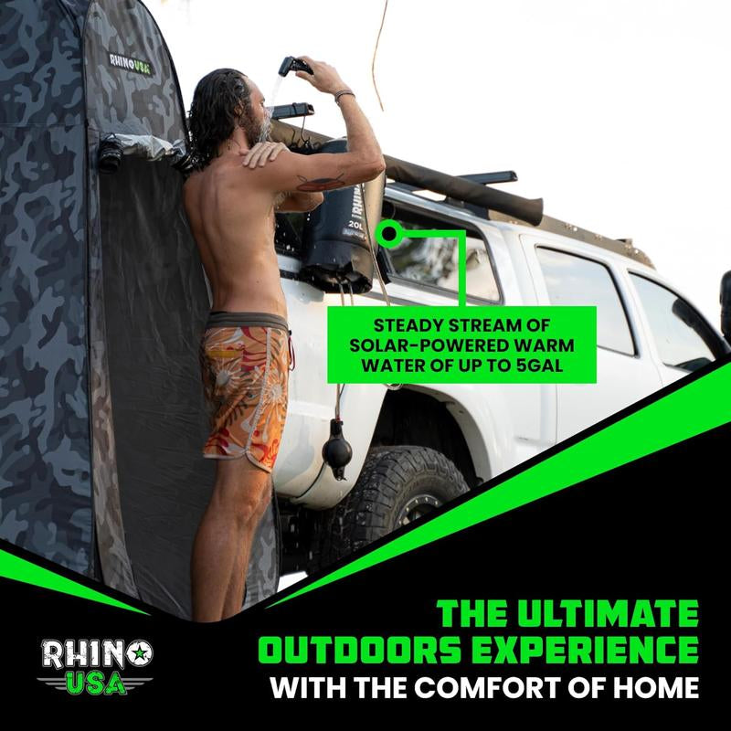 Rhino USA 5 Gal / 20L Portable Solar Camp Shower