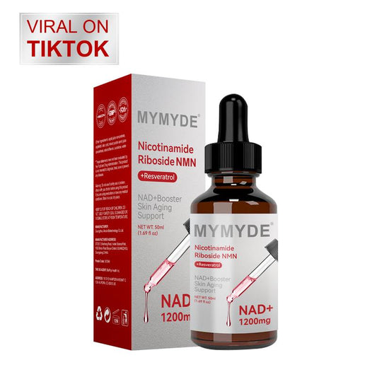 MYMYDE NR1200 - NAD+ Strawberry Flavor Blend Liquid 1.69 Fluid Ounces, Anti-Aging Supplement, Women'S Supplement, Concentration - 50 Mg - No Sugar Added - Vitamins, Dietary Consumer Goods Natural Foods Nutraceuticals Medical & Healthcare Edible Optimum